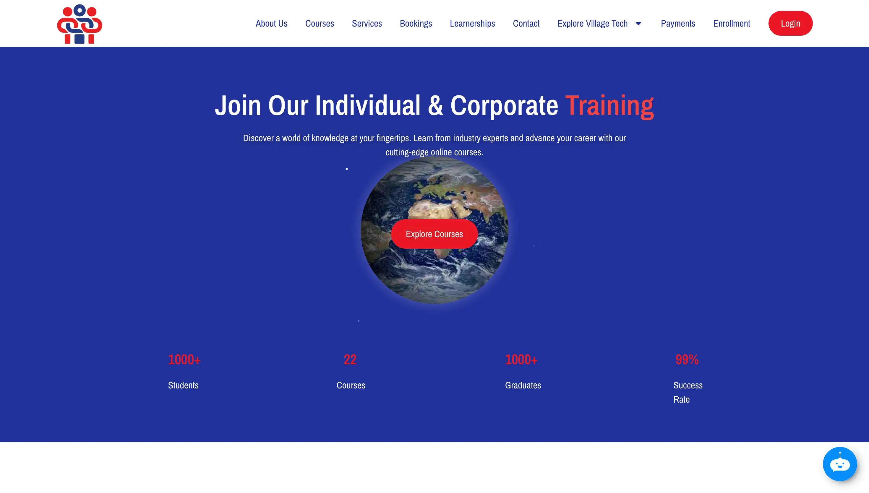 Village Tech website screenshot